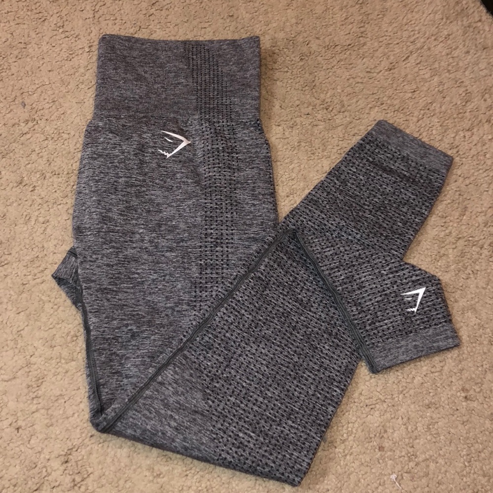 Grey Marl Gymshark Vital Seamless Leggings Medium